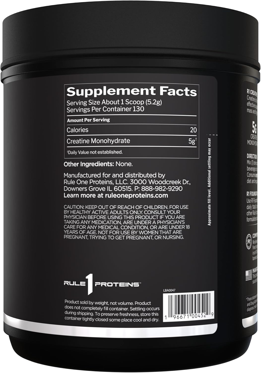Rule 1 Creatine Powder ? Pure Micronized Creatine Monohydrate for High-Intensity Exercise and Lean Body Mass Support, Flavored and Unflavored - Image 2