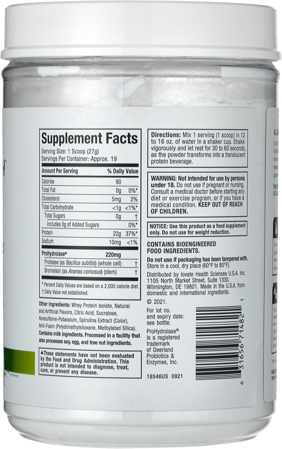 Muscletech Clear Whey Isolate Protein Powder - Image 2