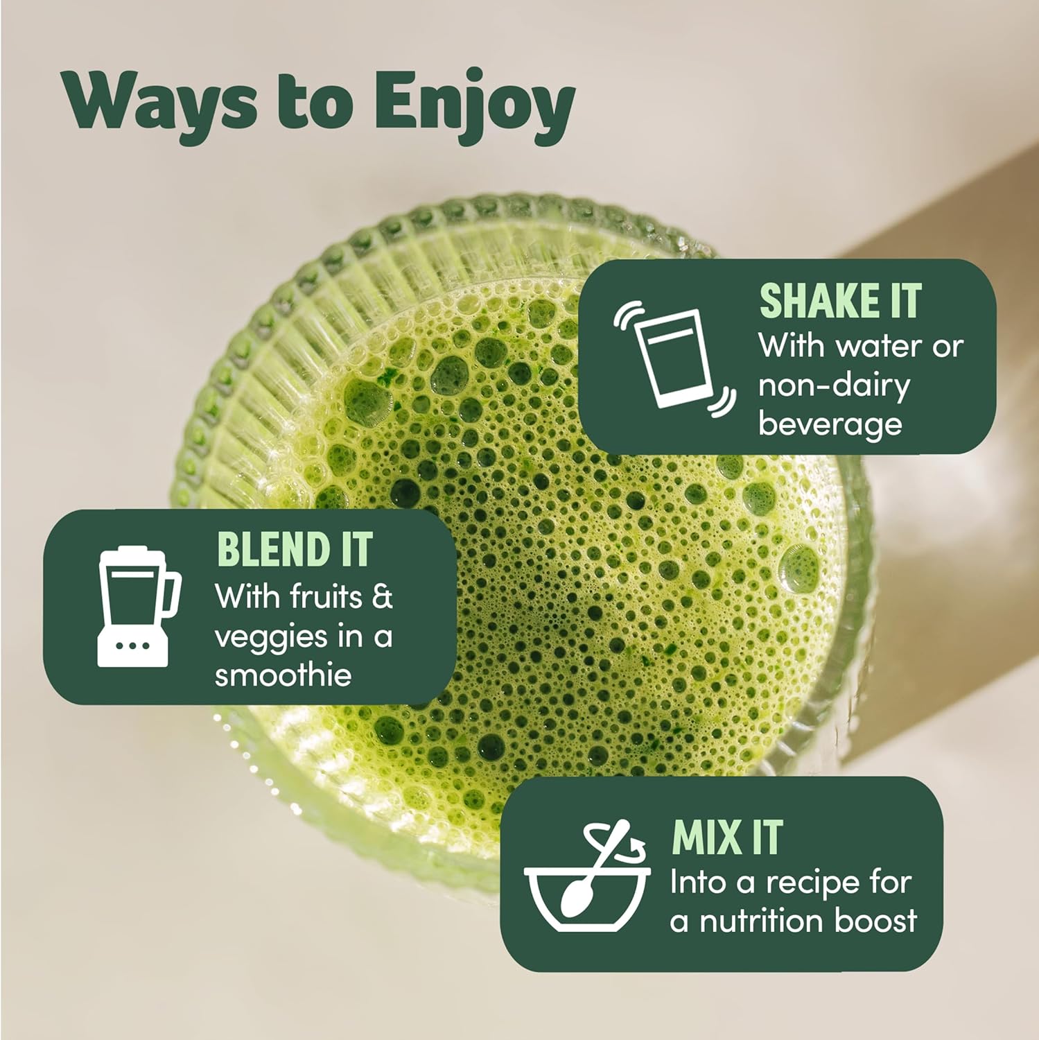 Purely Inspired Organic Green Powder Smoothie Mix, Unflavored - Image 4