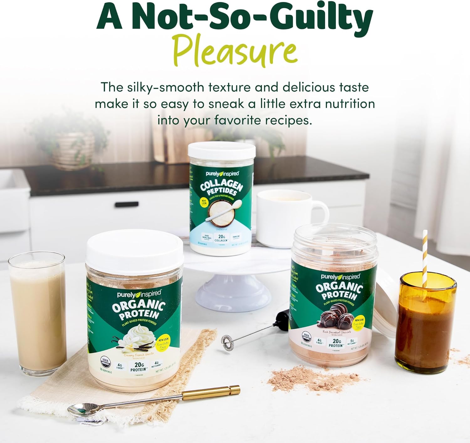 Purely Inspired Plant Based Protein Powder | Organic Protein Powder | Vegan Protein Powder for Women & Men - Image 3