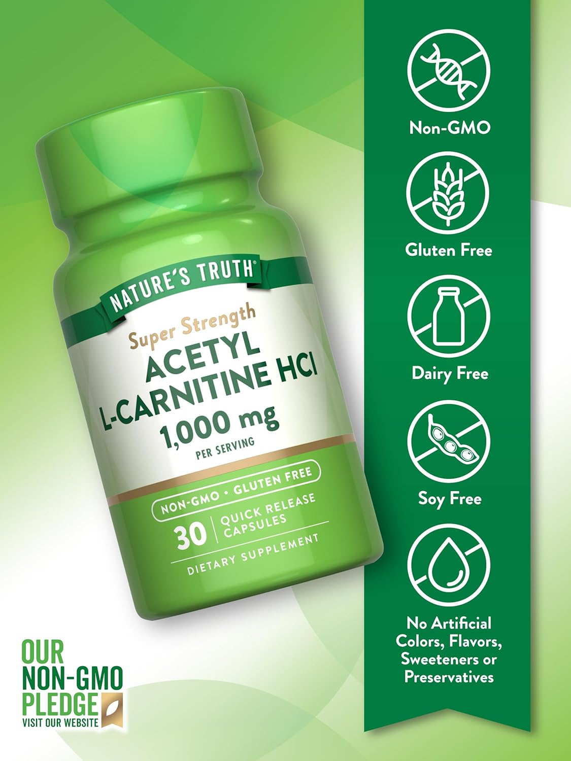 Nature's Truth Acetyl L-Carnitine HCL 1,000 mg - Image 3